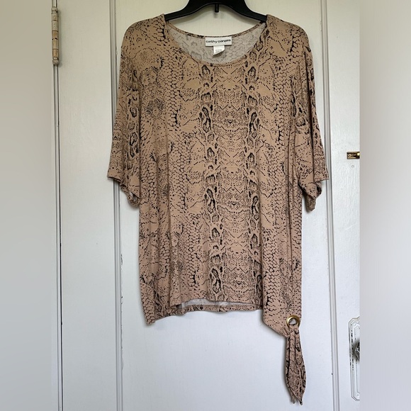 Cathy Daniels print top, XL - Picture 1 of 10